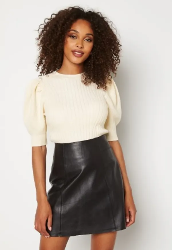 Y.A.S Glimta SS Knit Pullover Eggnog M