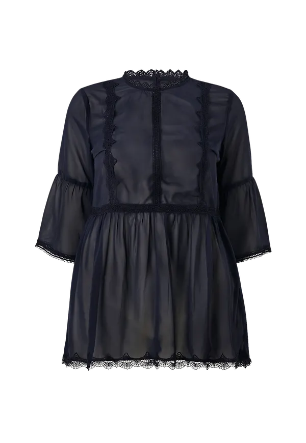 Vero Moda Curve - Tunika vmMona 3/4 SL Tunic - Blå