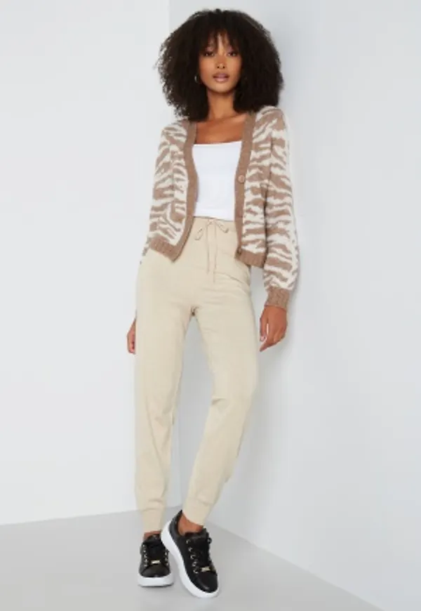 ONLY Cozy Slim Pants Knit Pumice Stone S