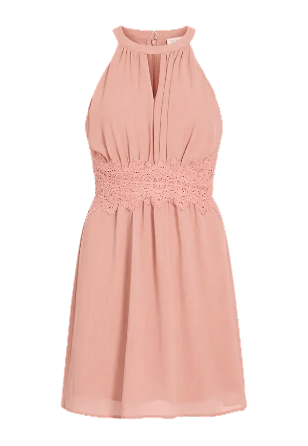 Vila - Klänning viMilina Halterneck Dress - Rosa