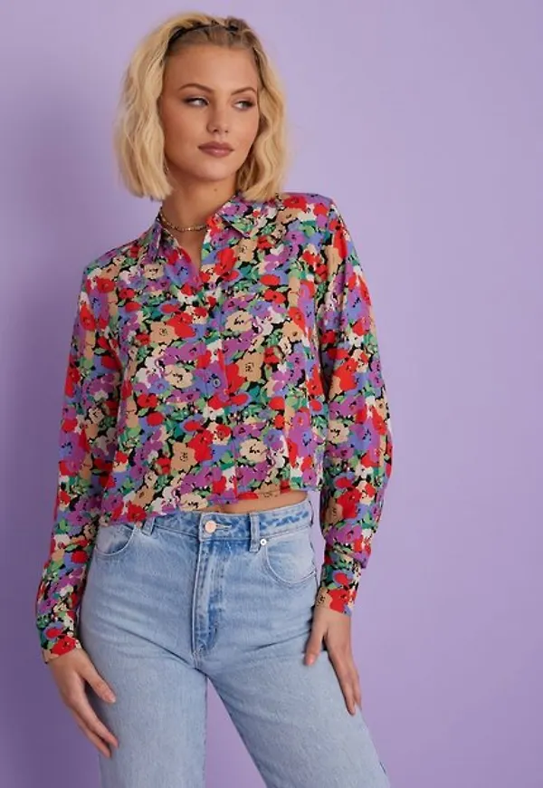 Only Onltracy L/S Cropped Shirt Ptm Skjortor