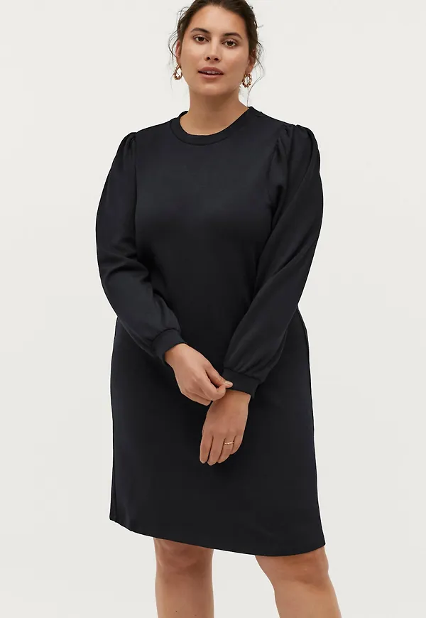 Zizzi - Sweatshirtklänning mLiv - Svart