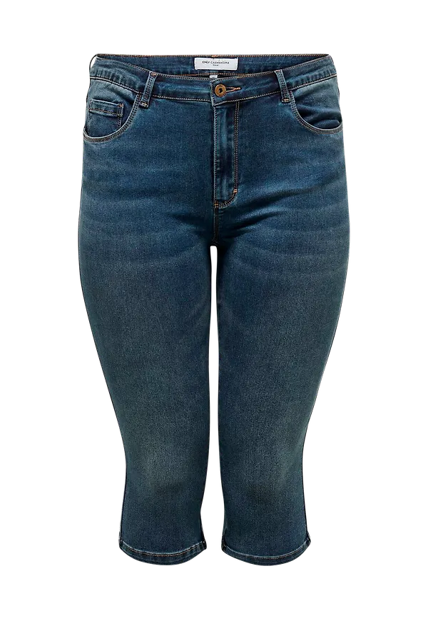 Only Carmakoma - Caprijeans carAugusta Life HW Skinnt Knickers - Blå