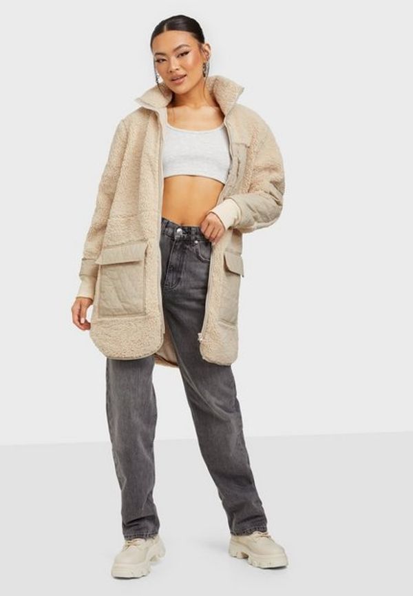 Neo Noir Flake Teddy Jacket Faux Fur Creme