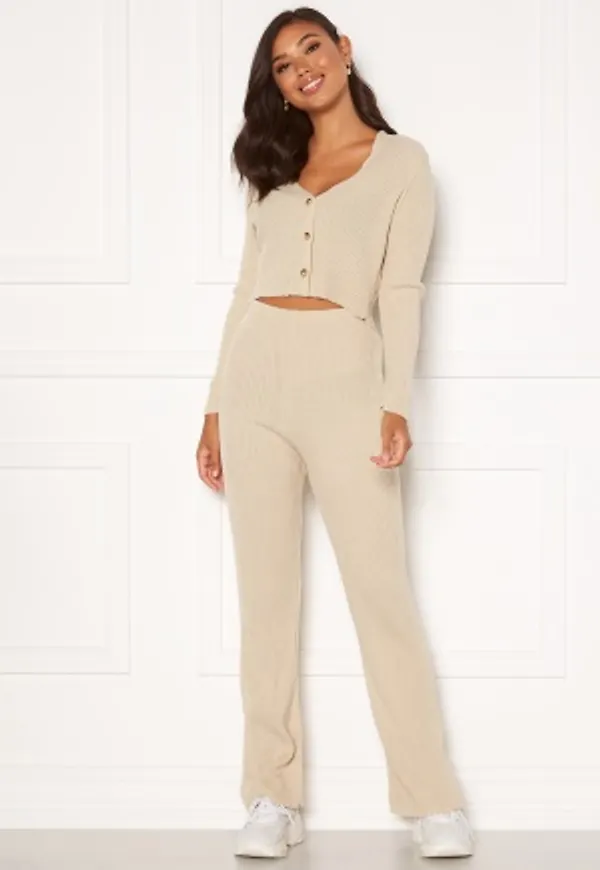 Girl In Mind Carol Cardigan & Trouser set Stone M/L