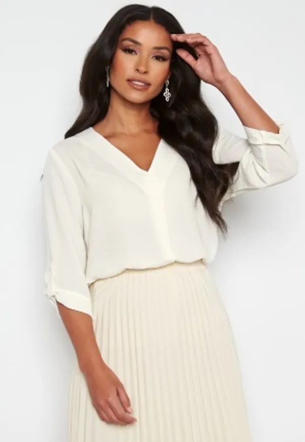 JDY Divya 3/4 Top Cloud Dancer 40