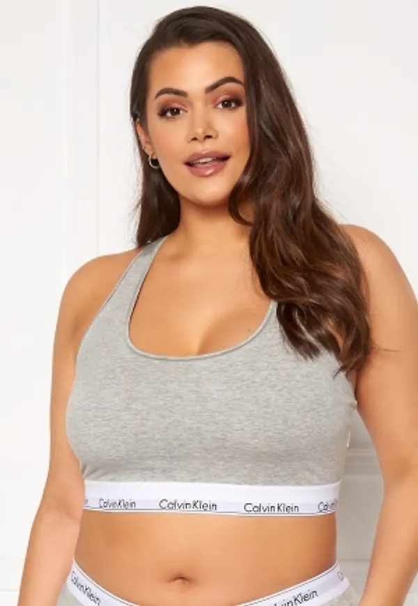 Calvin Klein Unlined Bralette Plus 020 Grey Heather 3XL