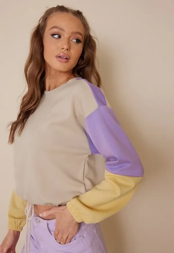 Only Onlyara L/S Block O-Neck Swt Sweatshirts