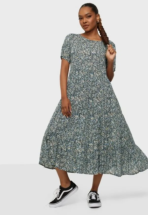 Only Onlabigail Life S/S Midi Dress Wvn Loose fit dresses