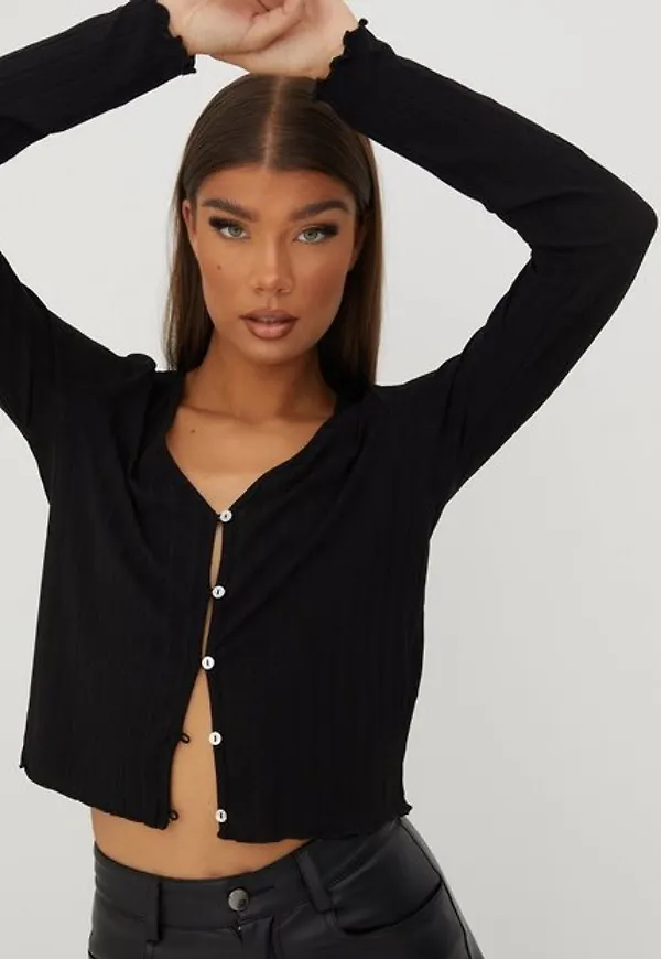 Vero Moda Vmaggi Ls Crop Cardigan Jrs Ga Cardigans Black