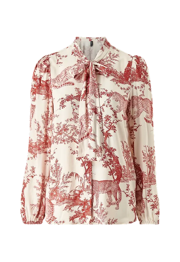 Only - Knytblys onqVika LS Bow Shirt - Vit