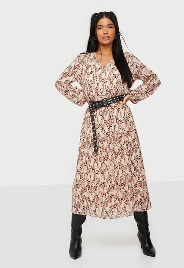 MOSS COPENHAGEN Camly Rikkelie LS Dress AOP Långärmade klänningar