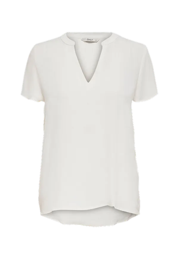 Only - Topp onlMolly SS V-neck - Vit