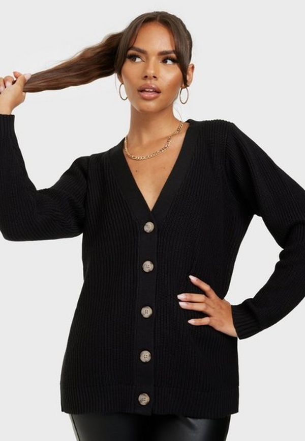 Selected Femme Slfemmy Ls Knit Button Cardigan B Cardigans Black