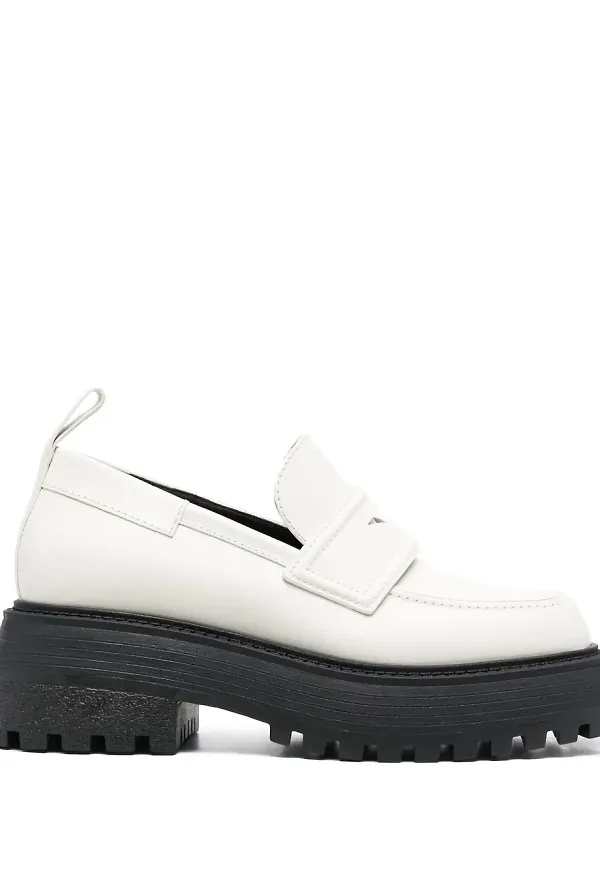 3juin loafers med platåsula 40 mm - Vit