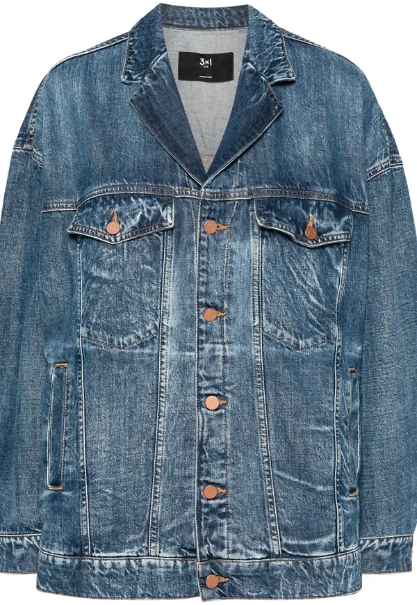 3x1 blazer med trubbigt slag - Blå