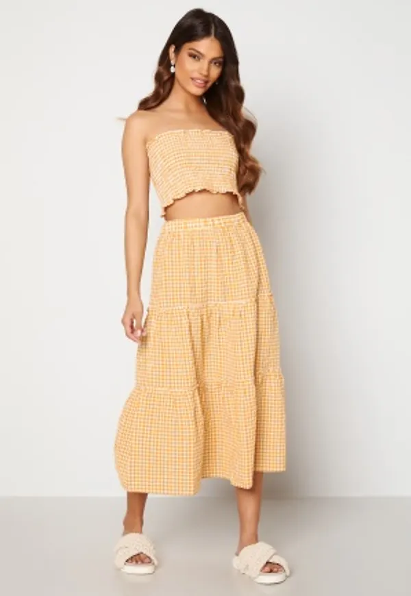 Trendyol Smock Top Skirt Set Sari/Yellow 42