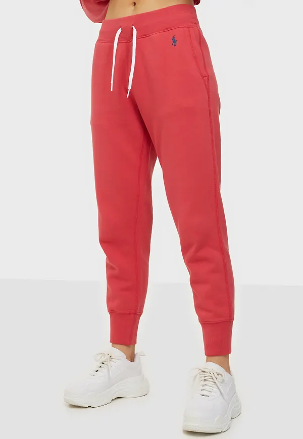 Polo Ralph Lauren - Mjukisbyxor - Red - Po Sweatpant-Ankle-Pant - Byxor & Shorts