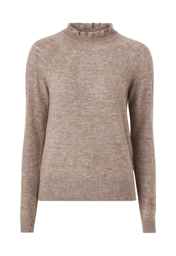 Vila - Tröja viDua Crew Neck L/S Knit Top - Brun