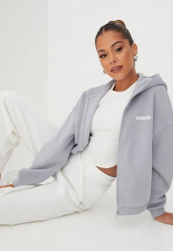 Calvin Klein Jeans Micro Flock Zip Through Hoodies