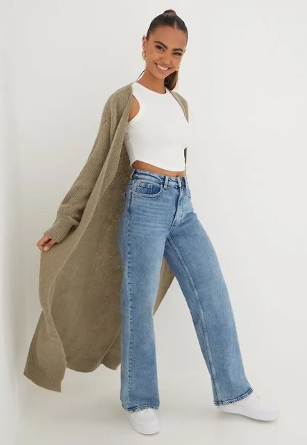 JJXX Jxea Ls Fluffy Long Cardigan Knit S Cardigans Brindle