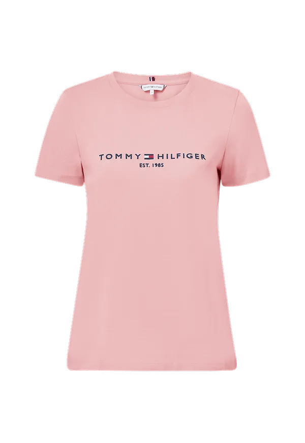 Tommy Hilfiger - Topp Regular Hilfiger C-NK Tee SS - Rosa