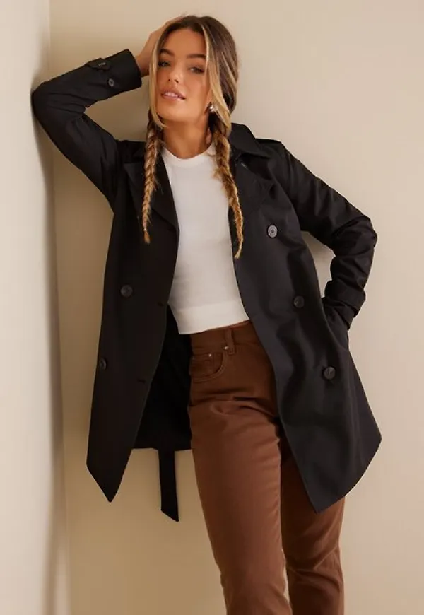 Vila Vimovement New Trenchcoat/Su - Noos Trenchcoats Black