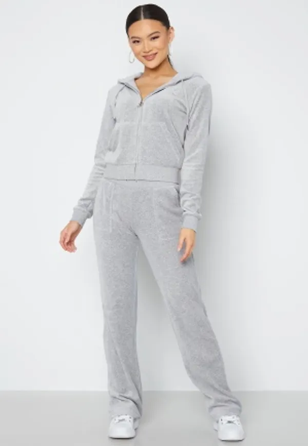 Juicy Couture Del Ray Classic Velour Pant SIlver Marl L