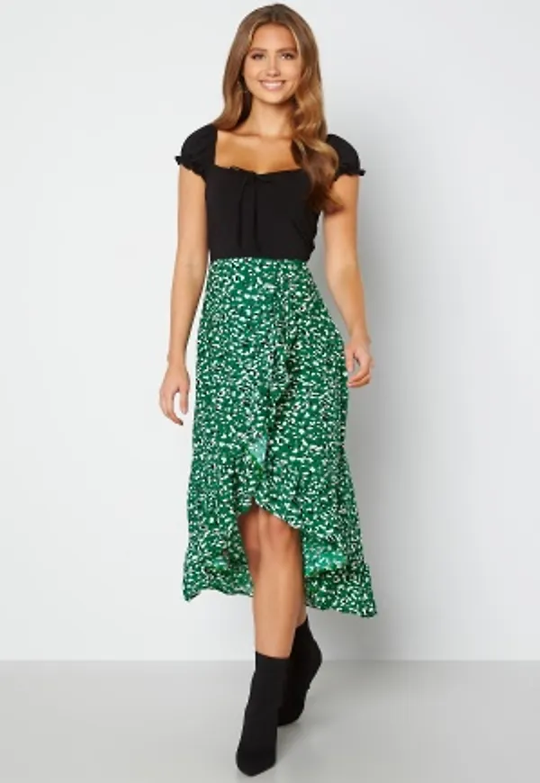 AX Paris Wrap Midi Dress Green M (UK12)