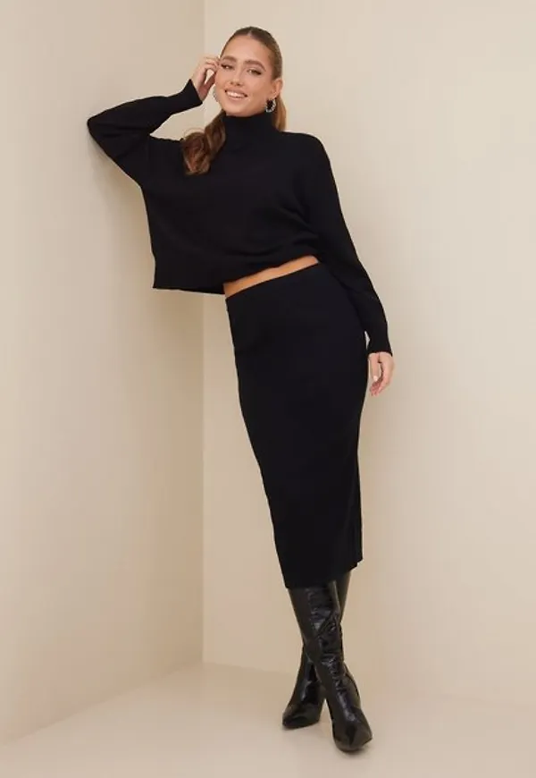 Vero Moda Vmgold Pencil Skirt Ga Lcs Midikjolar Black