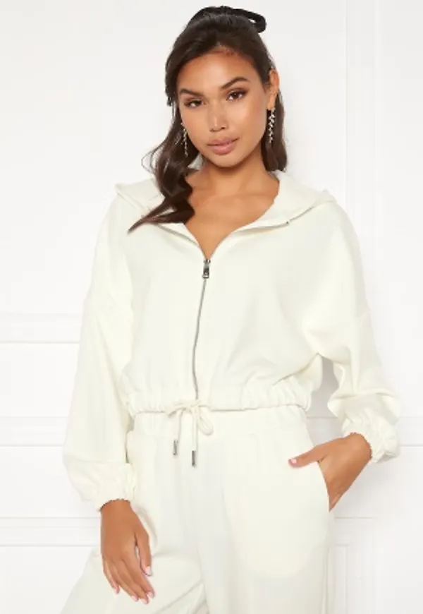 ONLY Scarlett L/S Hood Zip SWT Cloud dancer XL