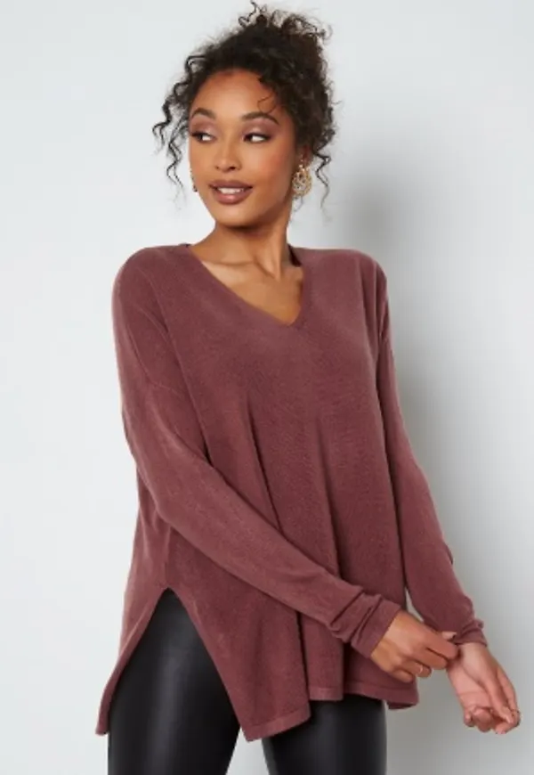 ONLY Amalia L/S V-Neck Pullover Knit Orchid Petal Detail: S