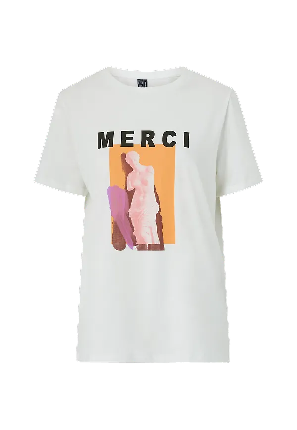 Vero Moda Curve - Topp vmJeanna S/S T-shirt Curve - Vit