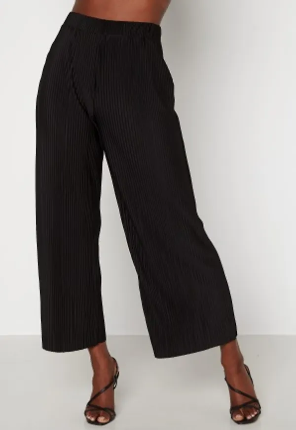 BUBBLEROOM Lola pleated cropped trousers Black XL