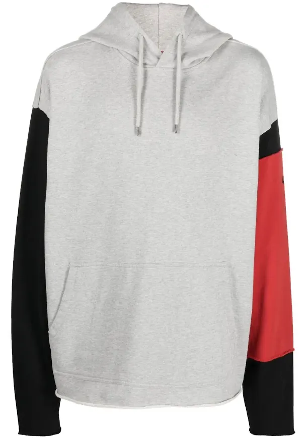 424 hoodie med dragsko och färg - Grå