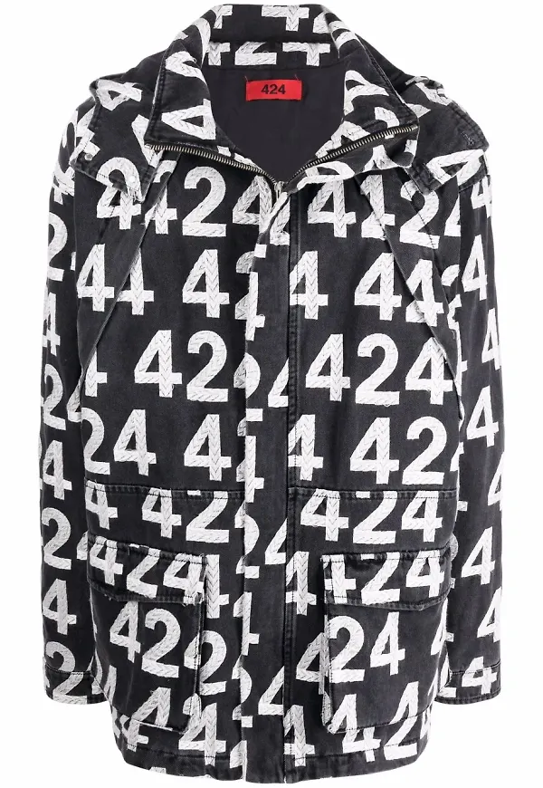 424 jacka med logotyp - Svart