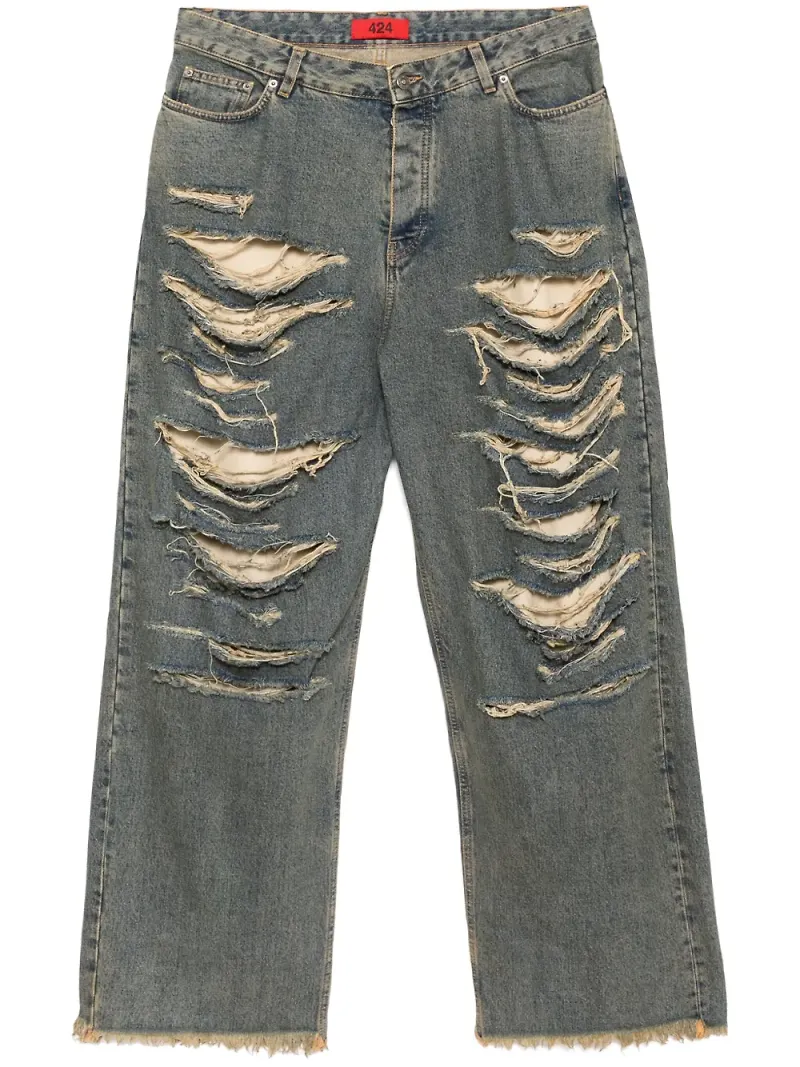 424 jeans med slitning - Blå