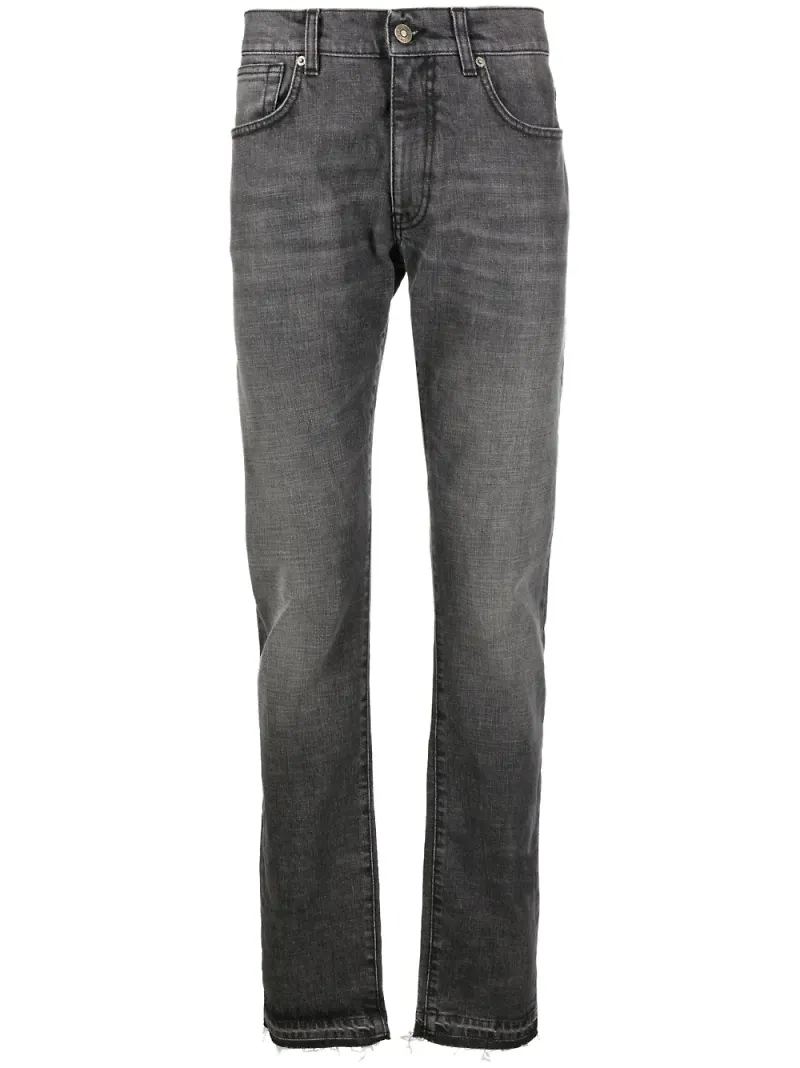 424 slim fit-jeans med logotyp - Svart