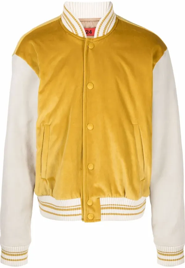 424 tvåfärgad bomberjacka - Gul