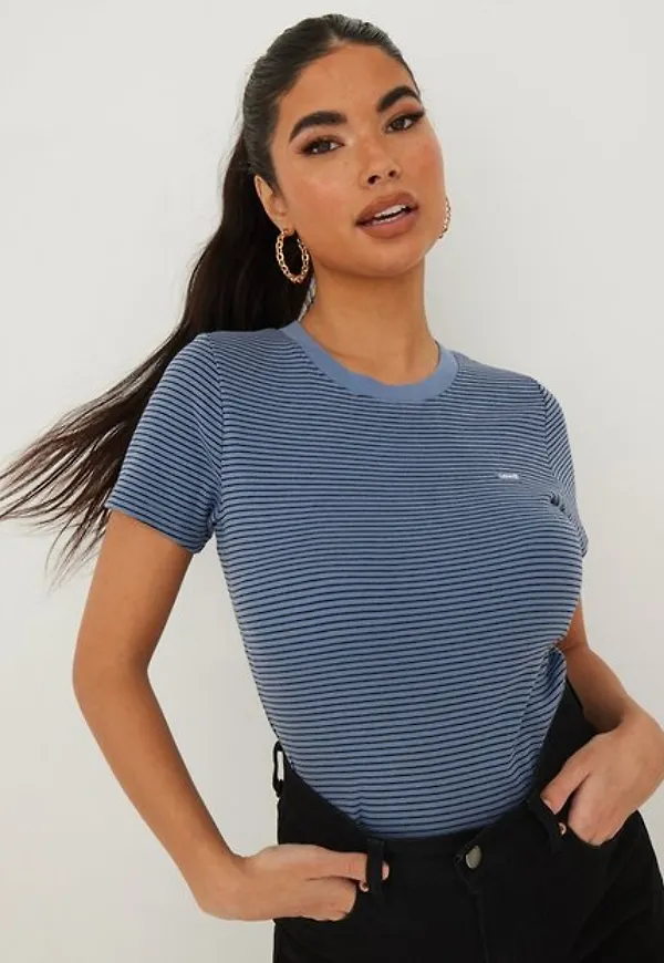Levi's Ss Rib Baby Tee Pecan Stripe C T-shirts
