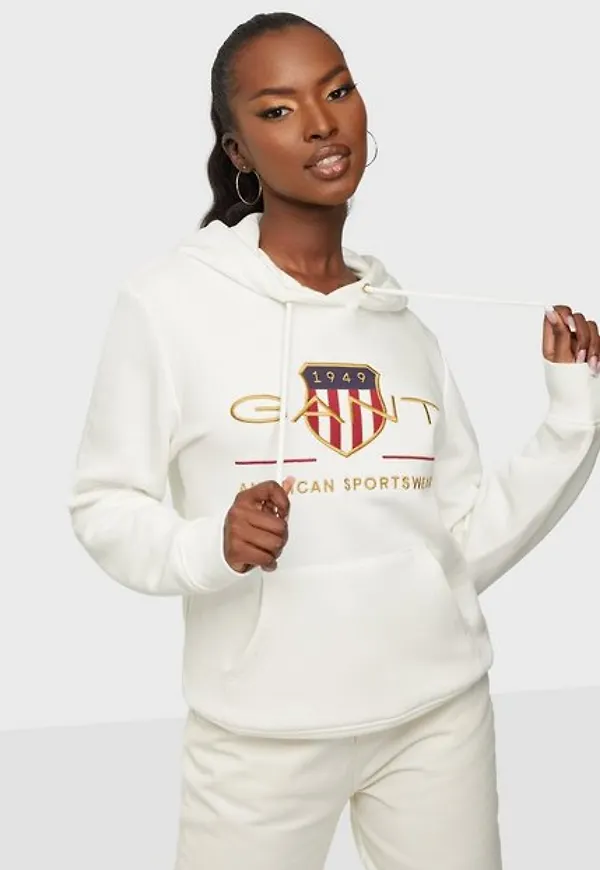 Gant Archive Shield Sweat Hoodie Hoodies Eggshell