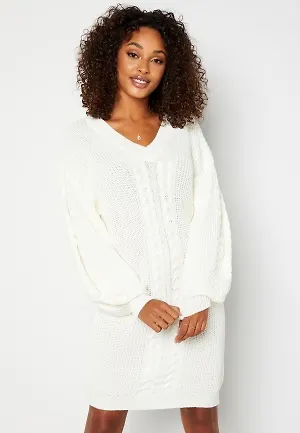 BUBBLEROOM Lisi knitted dress Cream L