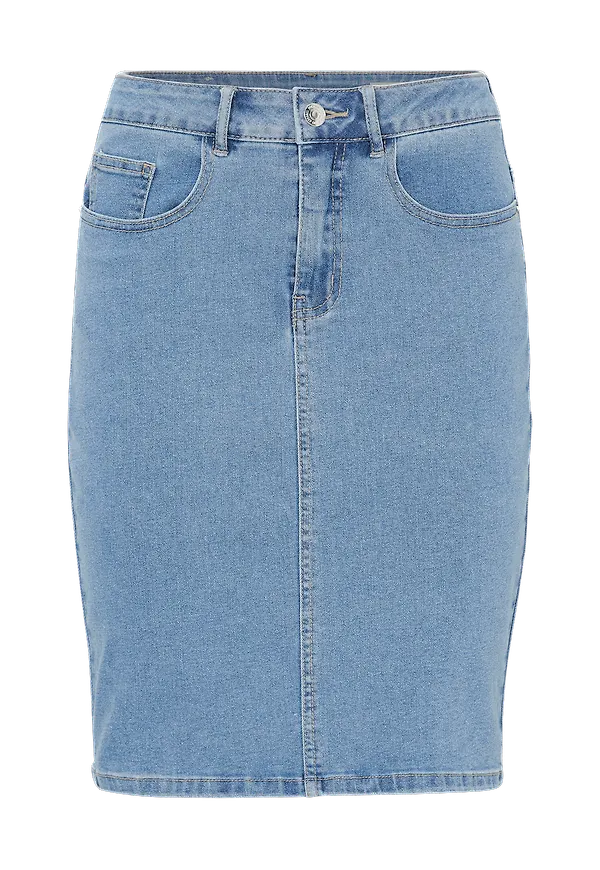 Vero Moda - Jeanskjol vmHot Nine HW DNM Pencil Skirt - Blå