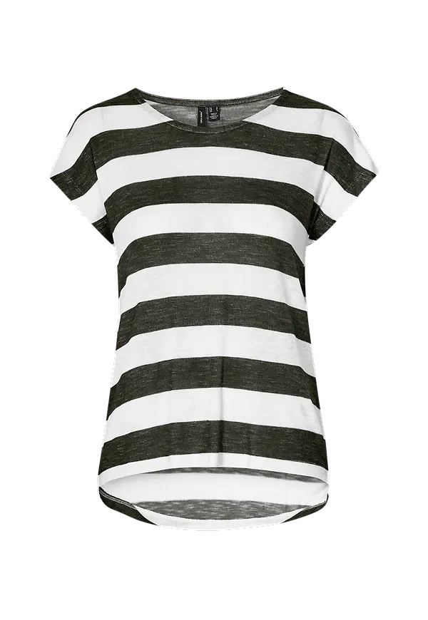 Vero Moda - Topp vmWide Stripe S/L - Vit