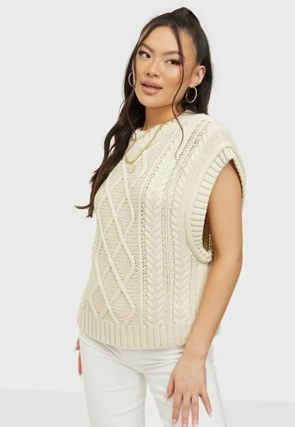 Selected Femme Slfpiper Knit Vest M Stickade västar