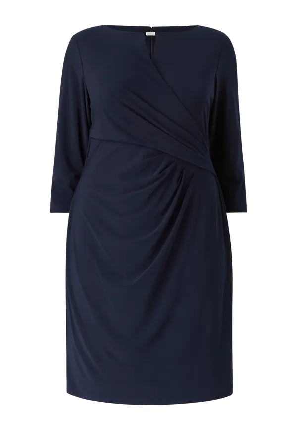 Lauren Ralph Lauren Curve - Klänning Dress w Trim - Blå