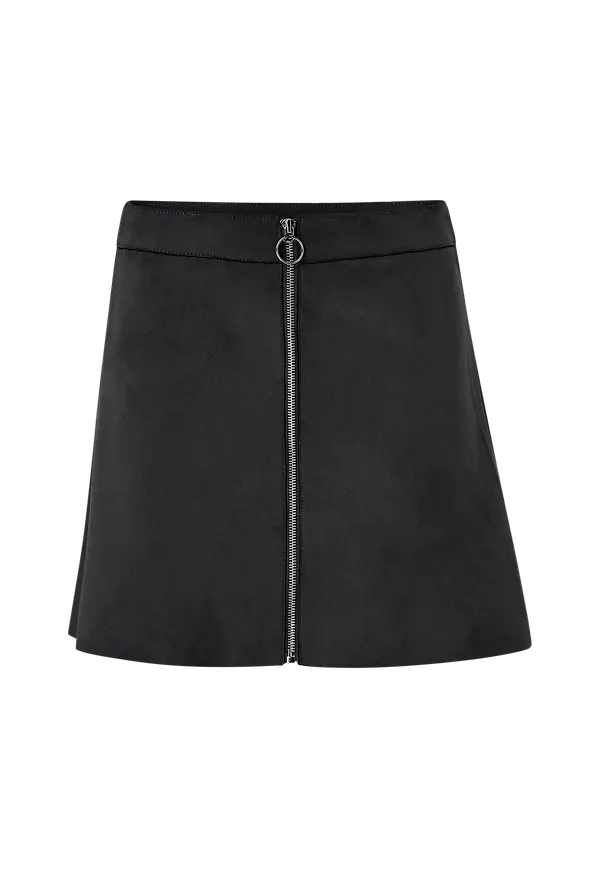 Only - Kjol onlLea Faux Suede Bonded Skirt - Svart