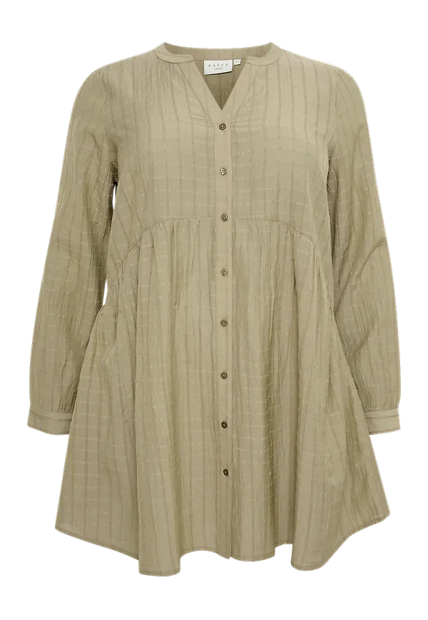 KAFFE Curve - Tunika kcFelia Shirt Tunic - Grön