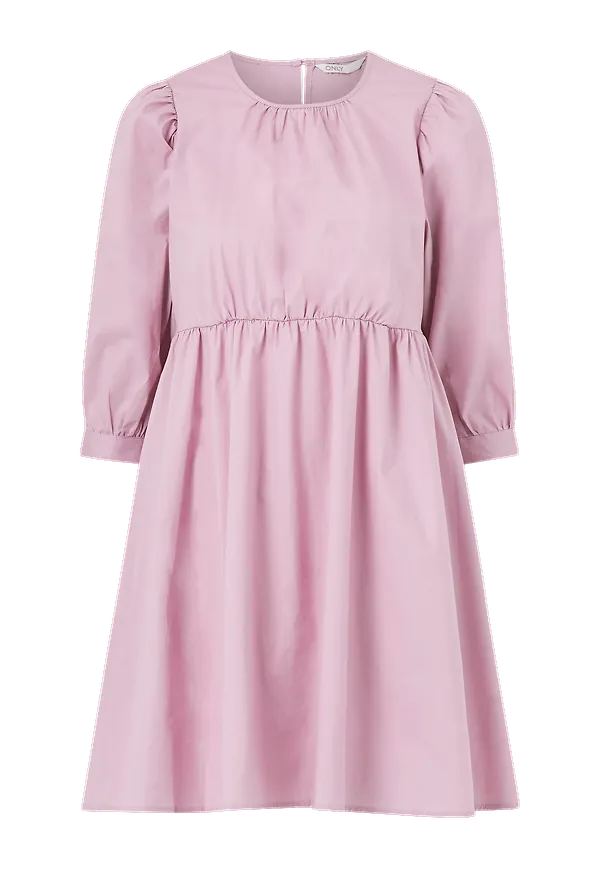Only - Klänning onlElly Life 3/4 O-neck Dress - Rosa