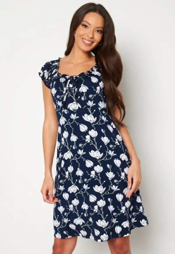 Happy Holly Tessan dress Navy / Floral 32/34